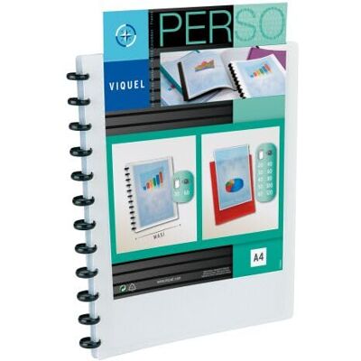 Viquel Maxi Reliure Protège document GEODE en plastique personnalisable 60 Vues 30 pochettes amovibles en polypropylène Blanc Viquel Maxi Reliure Protège document GEODE en plastique personnalisable 60 Vues 30 pochettes amovibles en polypropylène Blanc