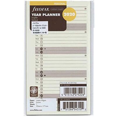 Filofax 000020-68408 Calendrier Filofax 000020-68408 Calendrier