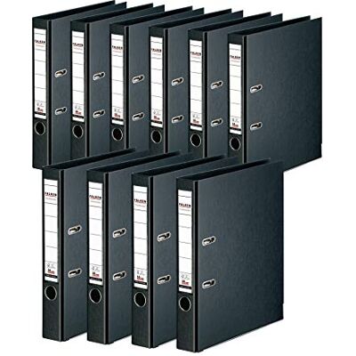 FALKEN lot de 10 classeurs Chromocolor. 5 cm DIN A4 noir. Fabriqué en Allemagne FALKEN lot de 10 classeurs Chromocolor. 5 cm DIN A4 noir. Fabriqué en Allemagne