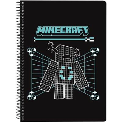 safta MINECRAFT SCREEN Cahier 80 feuilles A5, couverture rigide, idéal pour enfants de différents âges, confortable et polyvalent, qualité et résistance, 15,5 x 22 cm safta MINECRAFT SCREEN Cahier 80 feuilles A5, couverture rigide, idéal pour enfants de différents âges, confortable et polyvalent, qualité et résistance, 15,5 x 22 cm