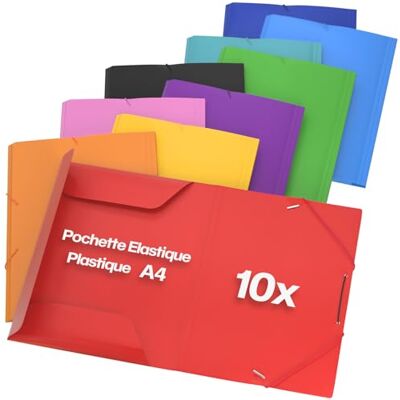 Acropaq 10 porte-documents élastiques A4, classeur – Jusqu'à 200 pages, dos extensible, fermeture élastique – Porte-documents, boîte d'archives, boîte de classement, classeur à dessin Acropaq 10 porte-documents élastiques A4, classeur – Jusqu'à 200 pages, dos extensible, fermeture élastique – Porte-documents, boîte d'archives, boîte de classement, classeur à dessin