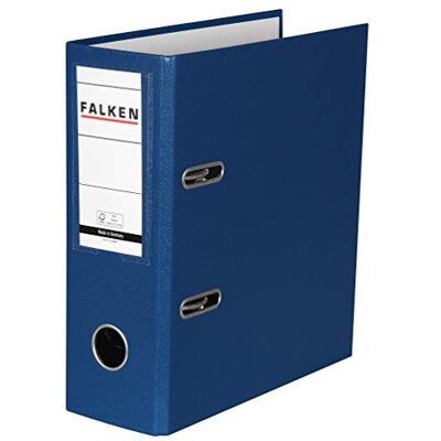 FALKEN Classeur en plastique PP Color format spécial. Fabriqué en Allemagne. 8 cm de large, format DIN A5 vertical avec fenêtre interchangeable bleue. FALKEN Classeur en plastique PP Color format spécial. Fabriqué en Allemagne. 8 cm de large, format DIN A5 vertical avec fenêtre interchangeable bleue.