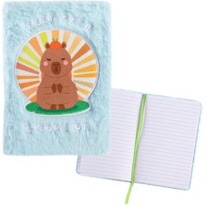 Idena 11559 Fluffy Capybara Carnet ligné 13 x 18 cm 64 pages 80 g/m² avec ruban marque-page et ruban en peluche Blanc Idena 11559 Fluffy Capybara Carnet ligné 13 x 18 cm 64 pages 80 g/m² avec ruban marque-page et ruban en peluche Blanc