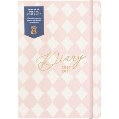 Busy B Agenda semainier A5 – Planificateur académique mi-année – août 25 – août 26 – Journal imprimé arlequin rose – Mise en page hebdomadaire en face d'une page de notes, d'objectifs, de dépenses, Busy B Agenda semainier A5 – Planificateur académique mi-année – août 25 – août 26 – Journal imprimé arlequin rose – Mise en page hebdomadaire en face d'une page de notes, d'objectifs, de dépenses,