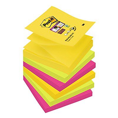 Post-it Z-Notes Autocollantes Super Sticky, Pack de 6 Blocs, 90 Feuilles par Bloc, 76 mm x 76 mm, Jaune, Rose, Vert Feuillets Super Adhésifs pour Prise de Notes, Listes de Tâches et Rappels Post-it Z-Notes Autocollantes Super Sticky, Pack de 6 Blocs, 90 Feuilles par Bloc, 76 mm x 76 mm, Jaune, Rose, Vert Feuillets Super Adhésifs pour Prise de Notes, Listes de Tâches et Rappels