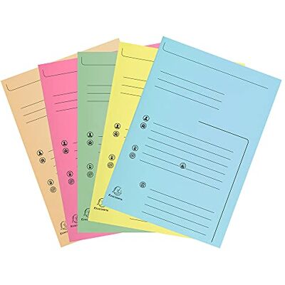EXACOMPTA Réf. 334000E Carton de 5 paquets de 25 chemises rigides imprimées avec 2 rabats SUPER 210 g/m² couleurs pastel certifiées PEFC™- dim 24x32cm pour format A4-5 couleurs assorties EXACOMPTA Réf. 334000E Carton de 5 paquets de 25 chemises rigides imprimées avec 2 rabats SUPER 210 g/m² couleurs pastel certifiées PEFC™- dim 24x32cm pour format A4-5 couleurs assorties