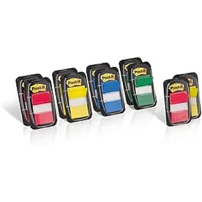 Post-it Index Marqueurs Adhésifs, Couleurs Variées, Lot Avantageux de 10 + 2 Distributeurs Gratuits, 50 Feuilles par Distributeur Pour Documents et Informations Importantes Post-it Index Marqueurs Adhésifs, Couleurs Variées, Lot Avantageux de 10 + 2 Distributeurs Gratuits, 50 Feuilles par Distributeur Pour Documents et Informations Importantes