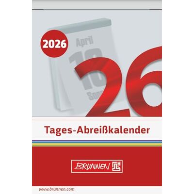 BRUNNEN Calendrier à effeuiller 2026 N° 4 65 × 98 mm BRUNNEN Calendrier à effeuiller 2026 N° 4 65 × 98 mm