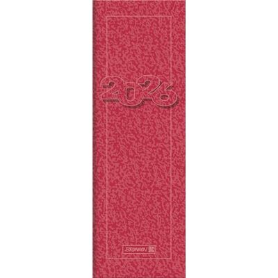 BRUNNEN Carnet de notes modèle 782 2026, 108 x 297 mm, carton, rouge BRUNNEN Carnet de notes modèle 782 2026, 108 x 297 mm, carton, rouge