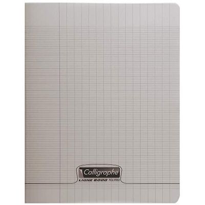 Calligraphe Clairefontaine Réf 18116C Cahier agrafé PP (60 pages) Format A5+ Papier vélin superfin 90g/m² Couverture Polypro Séyès Couverture Gris Calligraphe Clairefontaine Réf 18116C Cahier agrafé PP (60 pages) Format A5+ Papier vélin superfin 90g/m² Couverture Polypro Séyès Couverture Gris