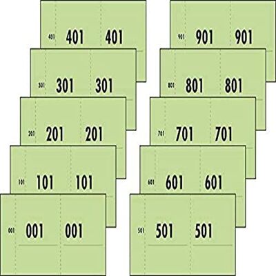 Sigel 76153 Paquet de tickets doubles numérotés de 1 à 1000, 53 x105 mm (Vert) Sigel 76153 Paquet de tickets doubles numérotés de 1 à 1000, 53 x105 mm (Vert)