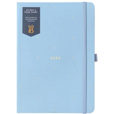Busy B Agenda 2026 double emploi du temps A5 – Planificateur quotidien avec deux horaires, couverture en cuir synthétique bleu poudré et feuille d'or – Organiseur d'équilibre travail-vie pour les Busy B Agenda 2026 double emploi du temps A5 – Planificateur quotidien avec deux horaires, couverture en cuir synthétique bleu poudré et feuille d'or – Organiseur d'équilibre travail-vie pour les