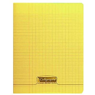 Calligraphe Clairefontaine Réf 18004C Cahier agrafé PP (32 pages) Format A5+ Papier vélin superfin 90g/m² Couverture Polypro Séyès Couverture Jaune Calligraphe Clairefontaine Réf 18004C Cahier agrafé PP (32 pages) Format A5+ Papier vélin superfin 90g/m² Couverture Polypro Séyès Couverture Jaune