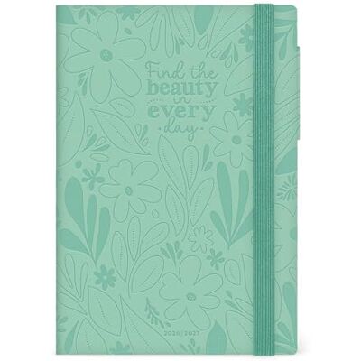 Legami Agenda hebdomadaire 2026-2027, Botanic Garden, 16 mois, format moyen, agenda de septembre 2026 à décembre 2027, fermeture à élastique, papier certifié FSC, avec agenda mensuel, 12 x 18 cm Legami Agenda hebdomadaire 2026-2027, Botanic Garden, 16 mois, format moyen, agenda de septembre 2026 à décembre 2027, fermeture à élastique, papier certifié FSC, avec agenda mensuel, 12 x 18 cm