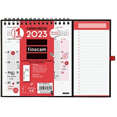 Finocam Calendrier 2023 pour réfrigérateur neutre avec aimant pour écrire janvier 2023 décembre 2023 (12 mois) portugais Finocam Calendrier 2023 pour réfrigérateur neutre avec aimant pour écrire janvier 2023 décembre 2023 (12 mois) portugais