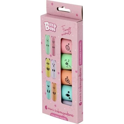 Grafoplás Grafoplas Mini surligneurs pastel Bits&Bobs Funny Animals, pointe biseautée 1-5 mm, 6 couleurs pastel Lavande, bleu, rose, vert, orange, jaune Parfait matériel scolaire et papeterie à offrir Grafoplás Grafoplas Mini surligneurs pastel Bits&Bobs Funny Animals, pointe biseautée 1-5 mm, 6 couleurs pastel Lavande, bleu, rose, vert, orange, jaune Parfait matériel scolaire et papeterie à offrir