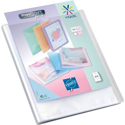 Viquel Protège documents personnalisable Reliure Format A4 Porte vues 60 Vues (30 pochettes) Propysoft Pochettes transparentes et lisses Incolore Viquel Protège documents personnalisable Reliure Format A4 Porte vues 60 Vues (30 pochettes) Propysoft Pochettes transparentes et lisses Incolore