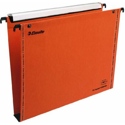 Leitz Esselte VGM VisioPlus Dossiers Suspendus A4 Verticaux, Capacité 350 Feuilles, Fond 30 mm, Entraxe 330 mm, Porte-Étiquette XL Intégré, Lot de 25, Orange, 49941 Leitz Esselte VGM VisioPlus Dossiers Suspendus A4 Verticaux, Capacité 350 Feuilles, Fond 30 mm, Entraxe 330 mm, Porte-Étiquette XL Intégré, Lot de 25, Orange, 49941