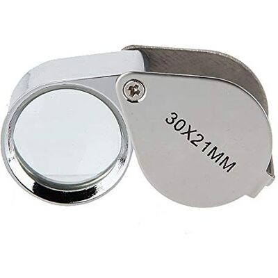 VKI Baanuse Loupe pour Bijoutiers, 30x21mm Loupe, Verre Loupe Pliable VKI Baanuse Loupe pour Bijoutiers, 30x21mm Loupe, Verre Loupe Pliable