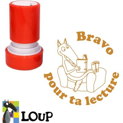 Education Enchantée Bravo pour ta lecture, Tampons Auto-Encreurs Pour Les Enseignants. 22mm, Reencrable, Encre Bronze. Loup (Auzou) Education Enchantée Bravo pour ta lecture, Tampons Auto-Encreurs Pour Les Enseignants. 22mm, Reencrable, Encre Bronze. Loup (Auzou)