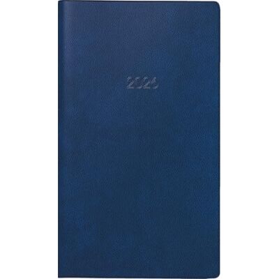 BRUNNEN Agenda de poche 740 2026, format A6, en plastique, bleu foncé BRUNNEN Agenda de poche 740 2026, format A6, en plastique, bleu foncé