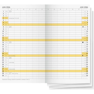 BRUNNEN Calendrier mensuel de rechange, modèle 746 2026, 87 x 153 mm BRUNNEN Calendrier mensuel de rechange, modèle 746 2026, 87 x 153 mm