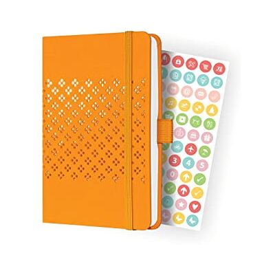 Sigel J4210 Jolie Agenda semainier 2024, environ A6, couverture rigide, élastique, passant pour stylo, poche plaquée, 174 pages, en papier durable, orange Sigel J4210 Jolie Agenda semainier 2024, environ A6, couverture rigide, élastique, passant pour stylo, poche plaquée, 174 pages, en papier durable, orange