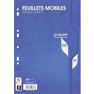 Calligraphe 2676AMZC Un lot de 2 Paquets de Copies Perforées : 200 Pages FEUILLETS MOBILES 80g + 200 Pages COPIES DOUBLES 70g A4 21x29,7 cm Grands Carreaux Calligraphe 2676AMZC Un lot de 2 Paquets de Copies Perforées : 200 Pages FEUILLETS MOBILES 80g + 200 Pages COPIES DOUBLES 70g A4 21x29,7 cm Grands Carreaux