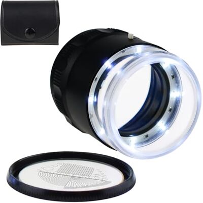 TEKCOPLUS Grossissement Jewelers Eye Loupe Triplet Lens Magnifier Grossissement pliable avec lumière UV pour pierres précieuses, bijoux, pièces de monnaie, timbres, etc. (échelle 1) TEKCOPLUS Grossissement Jewelers Eye Loupe Triplet Lens Magnifier Grossissement pliable avec lumière UV pour pierres précieuses, bijoux, pièces de monnaie, timbres, etc. (échelle 1)