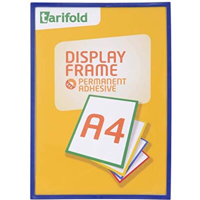 Djois Tarifold Fr 194881- Cadre d'Identification, Porte Affiche documents Documents A4, Dos Adhésive Permanent, Cadre Rigide Bleu (Lot 1 pc) Djois Tarifold Fr 194881- Cadre d'Identification, Porte Affiche documents Documents A4, Dos Adhésive Permanent, Cadre Rigide Bleu (Lot 1 pc)