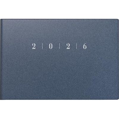 rido/idé Agenda de poche 2026, format A6, paysage, en plastique, bleu rido/idé Agenda de poche 2026, format A6, paysage, en plastique, bleu
