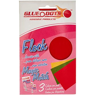 Glue Dots Glue Dot Flock Primaire, Rouge/Vert/Jaune Glue Dots Glue Dot Flock Primaire, Rouge/Vert/Jaune