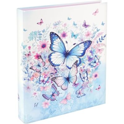 Goldbuch 37 155 Classeur à anneaux A4 Motif jardin de papillons Bleu/blanc Classeur avec mécanisme à 2 anneaux en métal, agrafeuse avec motif papillon bleu et blanc, classeur stable DIN A4 Goldbuch 37 155 Classeur à anneaux A4 Motif jardin de papillons Bleu/blanc Classeur avec mécanisme à 2 anneaux en métal, agrafeuse avec motif papillon bleu et blanc, classeur stable DIN A4