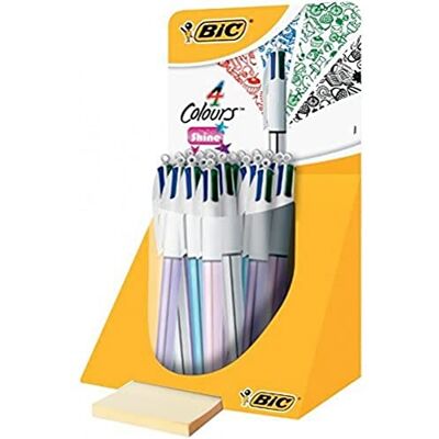 BIC 902128 Druckkugelschreiber 4 Couleurs "Shine", im Thekendisplay BIC 902128 Druckkugelschreiber 4 Couleurs "Shine", im Thekendisplay