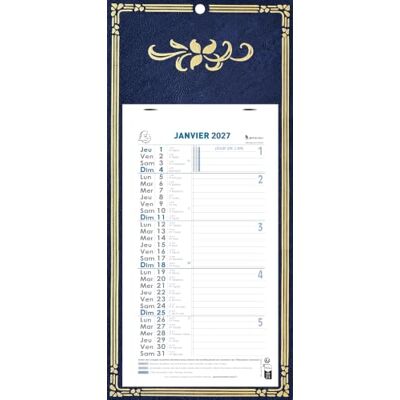 EXACOMPTA 33111E Calendrier mensuel Skytos avec feuillets détachables 15,5 x 28,5 cm sur support plaque imprimée 19 x 41 cm 2026 Visuel aléatoire EXACOMPTA 33111E Calendrier mensuel Skytos avec feuillets détachables 15,5 x 28,5 cm sur support plaque imprimée 19 x 41 cm 2026 Visuel aléatoire