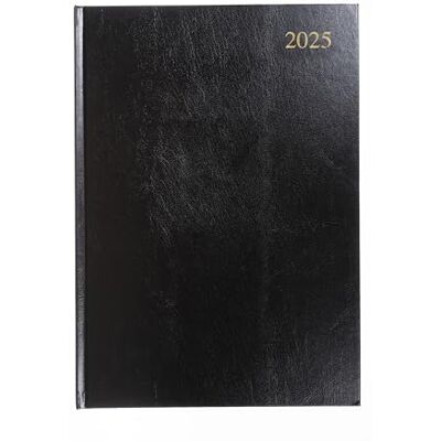 Collins Essential ESSA43.99-25 Agenda semainier 2025 avec couverture rigide en cuir Noir Format A4 Collins Essential ESSA43.99-25 Agenda semainier 2025 avec couverture rigide en cuir Noir Format A4