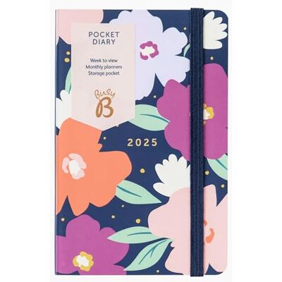Busy B Agenda semainier 2025 de poche compact pour étudiants, enseignants, travail et plus encore avec mise en page hebdomadaire, planificateurs mensuels, pages de notes, poche de rangement et bande Busy B Agenda semainier 2025 de poche compact pour étudiants, enseignants, travail et plus encore avec mise en page hebdomadaire, planificateurs mensuels, pages de notes, poche de rangement et bande