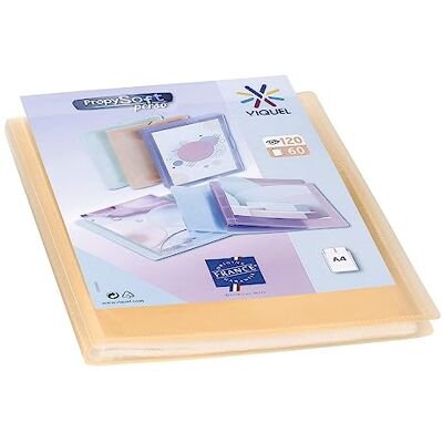 Viquel Protège documents personnalisable Reliure Format A4 Porte vues 120 Vues (60 pochettes) Propysoft Pochettes transparentes et lisses Orange translucide Viquel Protège documents personnalisable Reliure Format A4 Porte vues 120 Vues (60 pochettes) Propysoft Pochettes transparentes et lisses Orange translucide