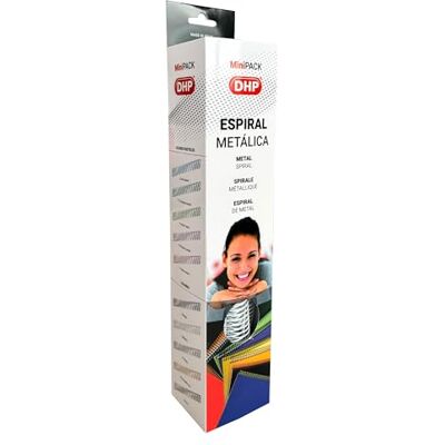 DHP Spirale métallique pour reliure, étape 5:1, 18 mm, blanc (boîte de 25 unités) DHP Spirale métallique pour reliure, étape 5:1, 18 mm, blanc (boîte de 25 unités)