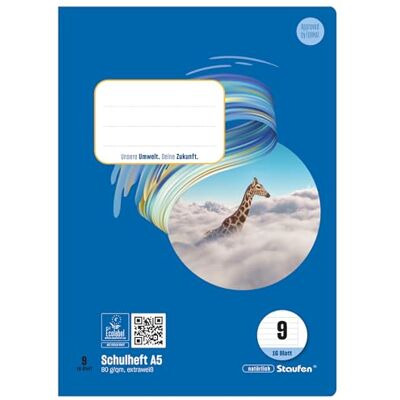 Staufen Style Lot de 10 cahiers de 16 feuilles, format A5, 80 g/m², ligné avec Linéature 9, papier de qualité supérieure, récompensé par le label écologique de l'UE, détails pratiques Staufen Style Lot de 10 cahiers de 16 feuilles, format A5, 80 g/m², ligné avec Linéature 9, papier de qualité supérieure, récompensé par le label écologique de l'UE, détails pratiques