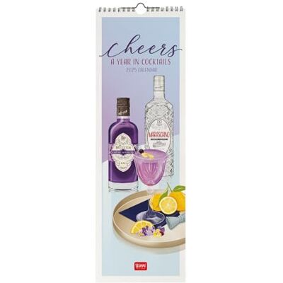 Legami Calendrier mural 2025, calendrier mural 16 x 49 cm, 12 mois et planificateur annuel 2026, espace pour notes et notes, en anglais, signes du zodiaque et jours fériés internationaux, Cheers Legami Calendrier mural 2025, calendrier mural 16 x 49 cm, 12 mois et planificateur annuel 2026, espace pour notes et notes, en anglais, signes du zodiaque et jours fériés internationaux, Cheers