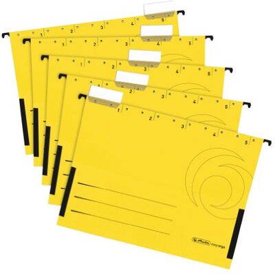 herlitz A4 Dossier de suspension Pochette Jaune (5 unités) herlitz A4 Dossier de suspension Pochette Jaune (5 unités)