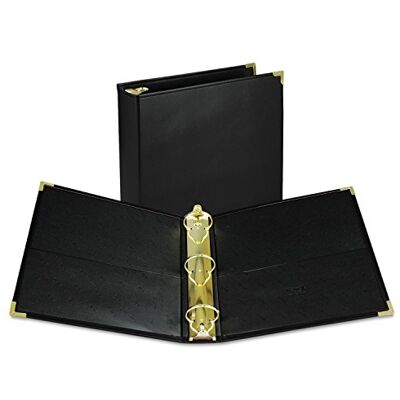 Samsill Classic Collection Classeur de présentation 3 anneaux ronds en laiton Noir 5,1 cm Samsill Classic Collection Classeur de présentation 3 anneaux ronds en laiton Noir 5,1 cm