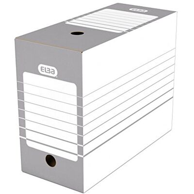 Elba Lot de 20 Boîtes Archives Automatiques en Carton Dos 15 cm Gris Elba Lot de 20 Boîtes Archives Automatiques en Carton Dos 15 cm Gris