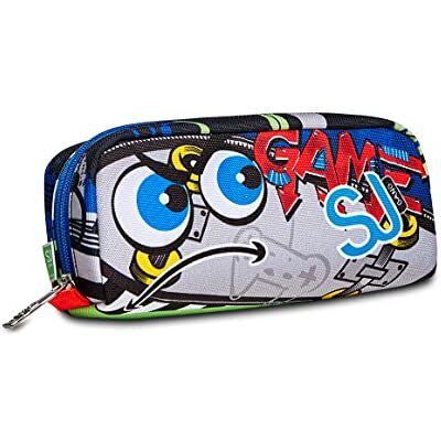 SJ GANG STYLE JAM GANG SJ Gang Porte-stylos FACCE, bleu, école et temps libre, bleu, Taglia unica, Moderne SJ GANG STYLE JAM GANG SJ Gang Porte-stylos FACCE, bleu, école et temps libre, bleu, Taglia unica, Moderne