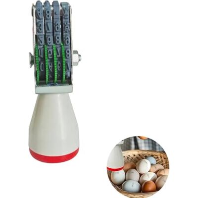 Zerabidpro Kit de marquage d'oeufs, tampon datateur et tampon d'encre, encre rouge certifiée, pour marquer les dates et les prix sur les œufs Réglage facile et durable (1 pièce) Zerabidpro Kit de marquage d'oeufs, tampon datateur et tampon d'encre, encre rouge certifiée, pour marquer les dates et les prix sur les œufs Réglage facile et durable (1 pièce)