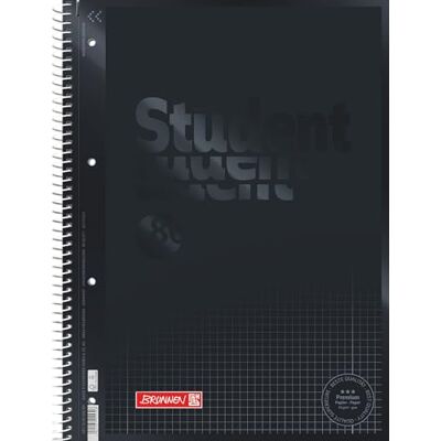 BRUNNEN Bloc-notes Premium Student Colour Code A4, linéature 28, 80 feuilles, onyx BRUNNEN Bloc-notes Premium Student Colour Code A4, linéature 28, 80 feuilles, onyx