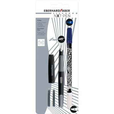 Eberhard Faber Set d'écriture NXT-PEN gris/noir Avec stylo-plume, effaceur d'encre et cartouches d'encre Eberhard Faber Set d'écriture NXT-PEN gris/noir Avec stylo-plume, effaceur d'encre et cartouches d'encre