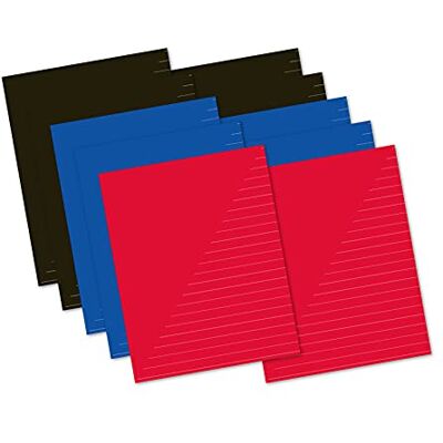 Kangaro Lot de 10 cahiers scolaires A5 lignés 80 feuilles assorties Kangaro Lot de 10 cahiers scolaires A5 lignés 80 feuilles assorties