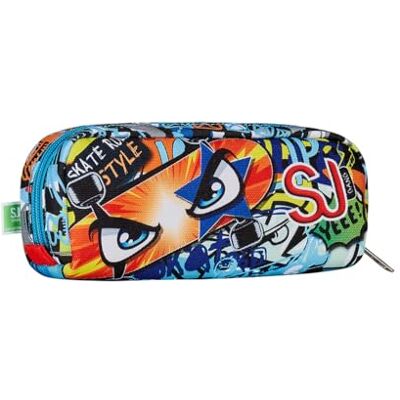 SJ GANG STYLE JAM GANG Visages sachet porte-stylos, enfants et adolescents, bleu, taille unique, bleu, Taglia Unica, Scolaire SJ GANG STYLE JAM GANG Visages sachet porte-stylos, enfants et adolescents, bleu, taille unique, bleu, Taglia Unica, Scolaire